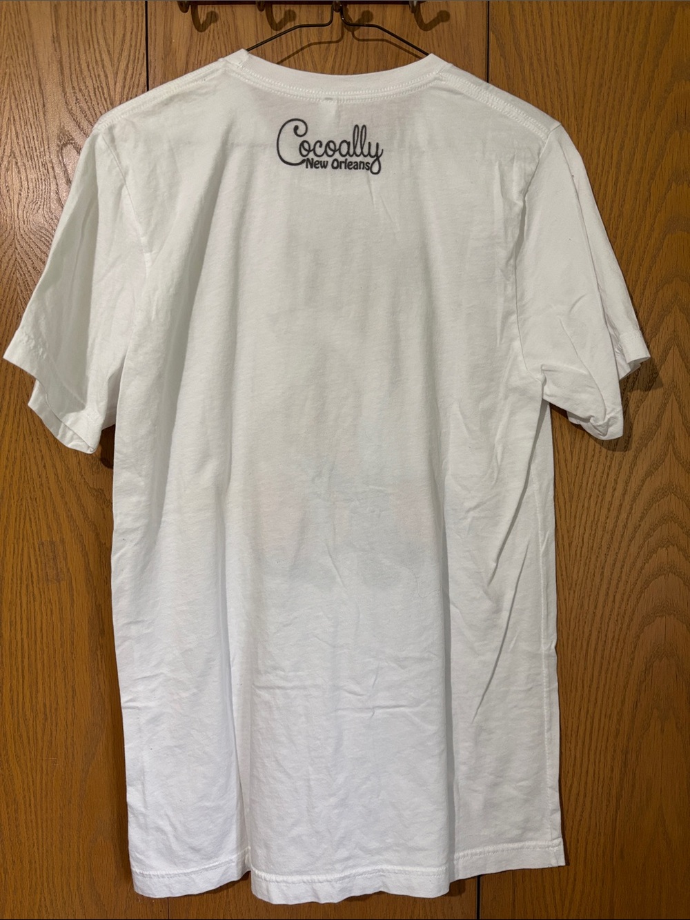 Bella Canvas White Tee Royal Fox Cocoally New Orleans women’s Medium - Picture 5 of 6